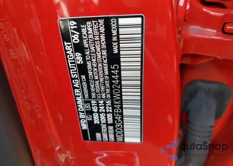 2019 Mercedes-Benz A 220 4Matic from USA, damaged, VIN WDD3G4FB4KW024445